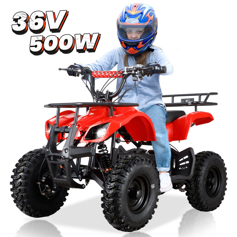 JOYRACER 36V Electric ATV Dirt Quad with 500W Brushless Powerful Motor for Ages 6 3 adjustable speeds Reviews Wayfair